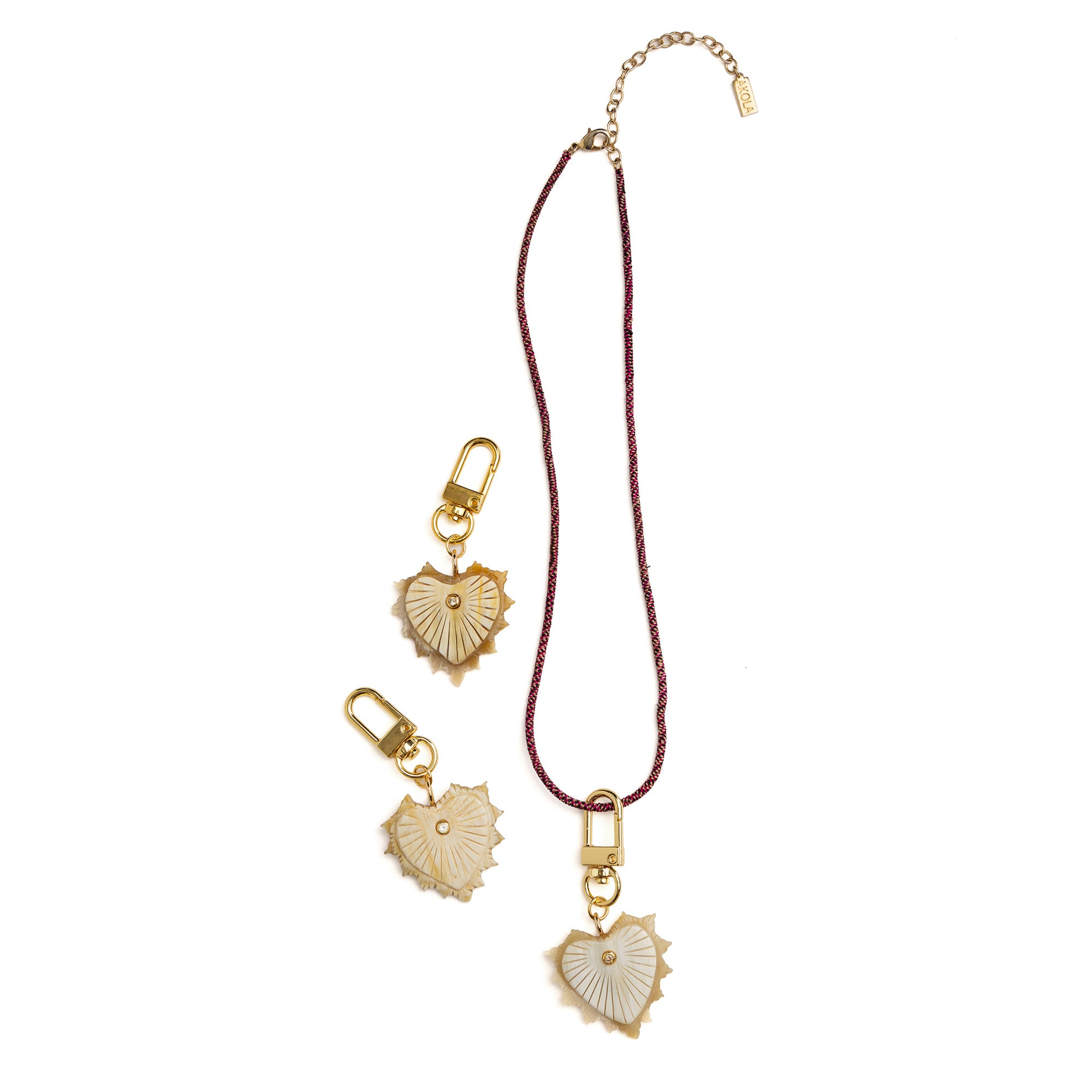 Amara Heart Charm - Small with Stud