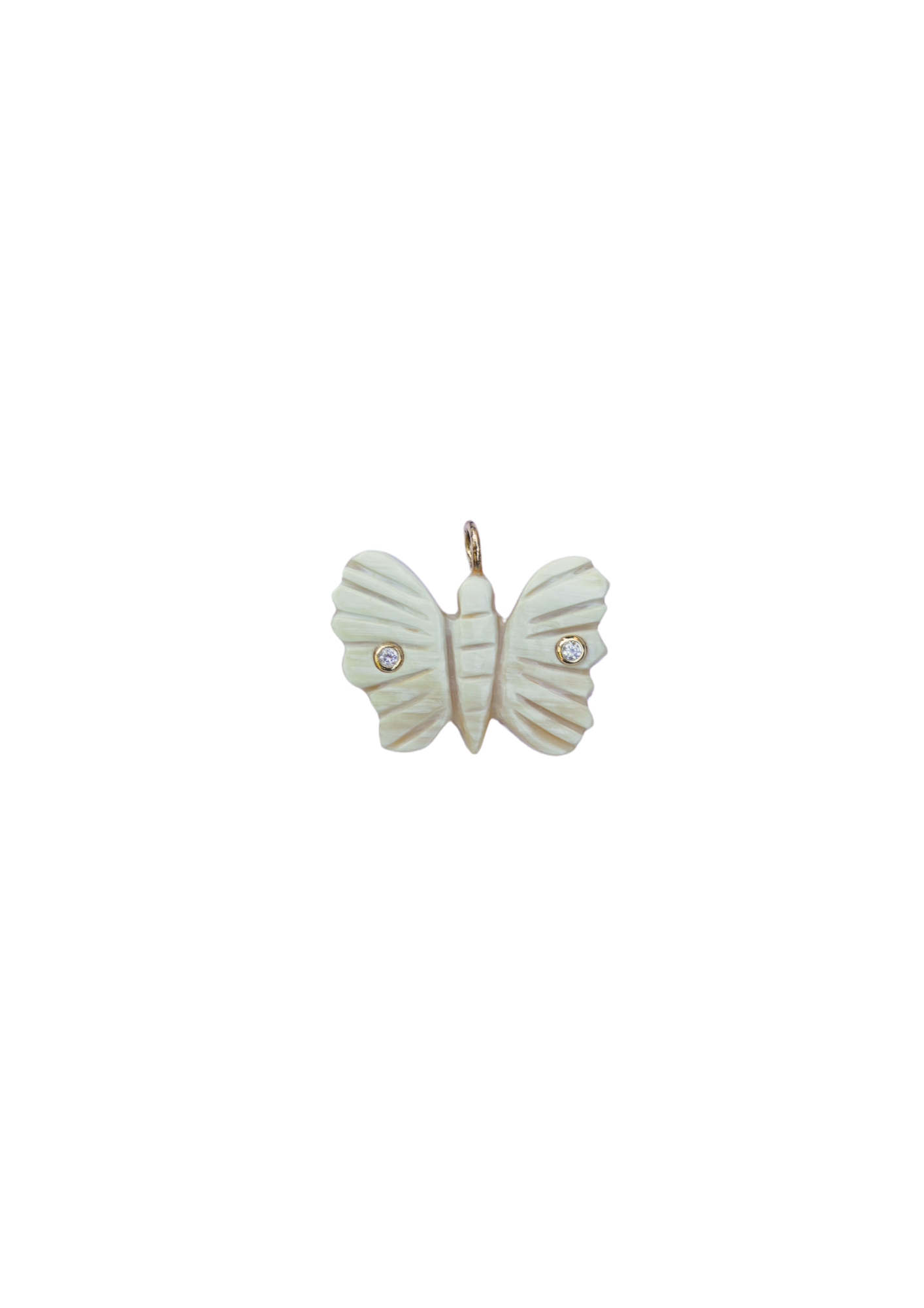 Mini Butterfly Horn Embellished Charm by Nicola Bathie