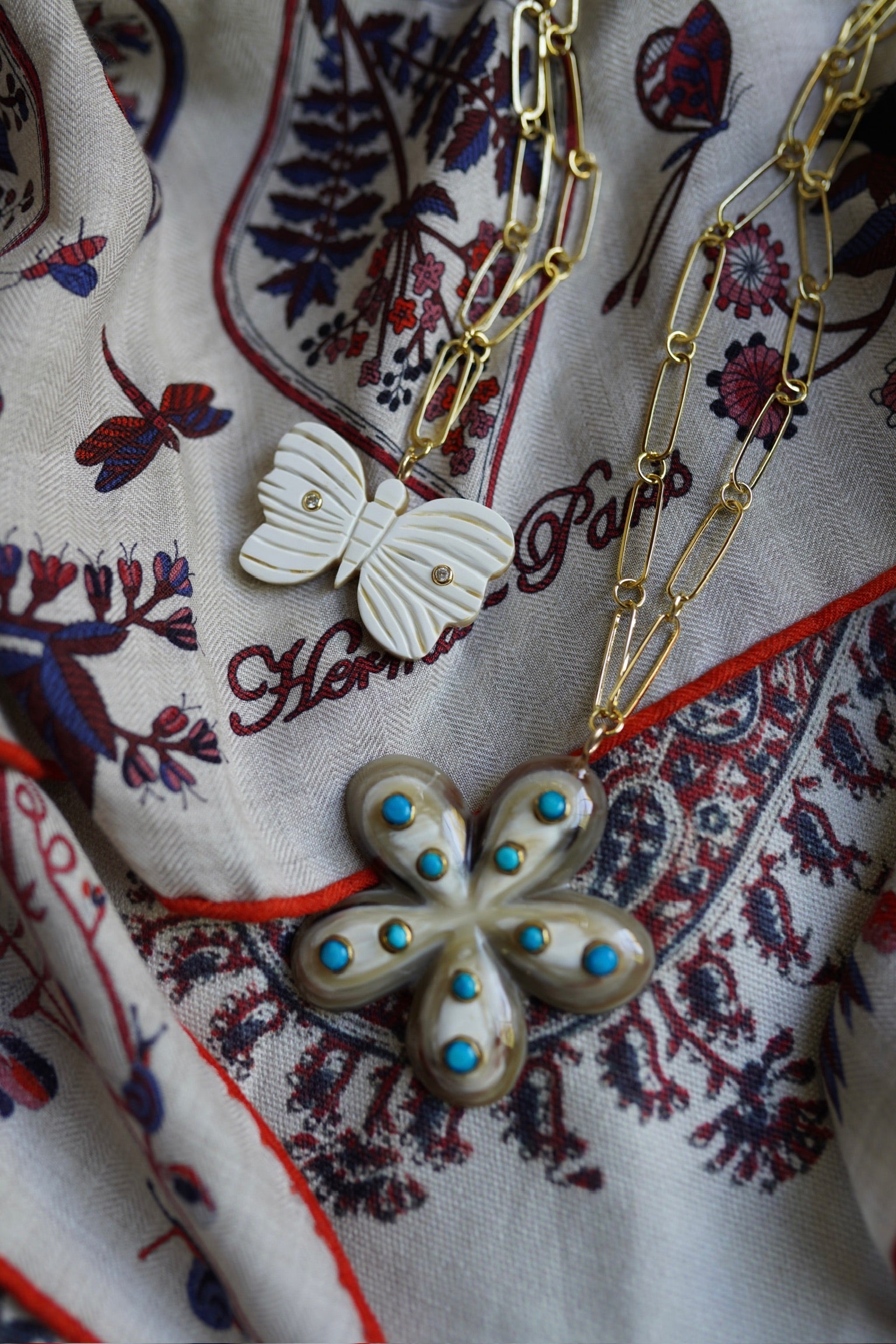 Butterfly Horn Embellished Charm by Nicola Bathie