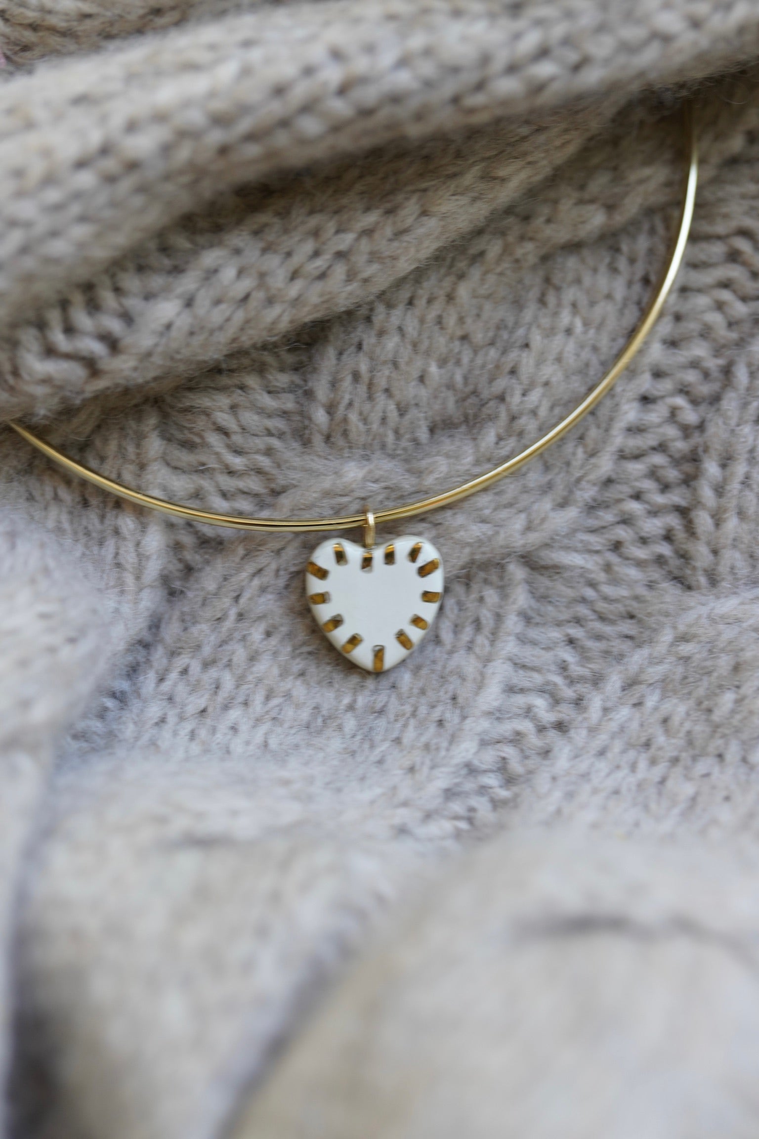 Heart Horn and Brass Charm by Nicola Bathie