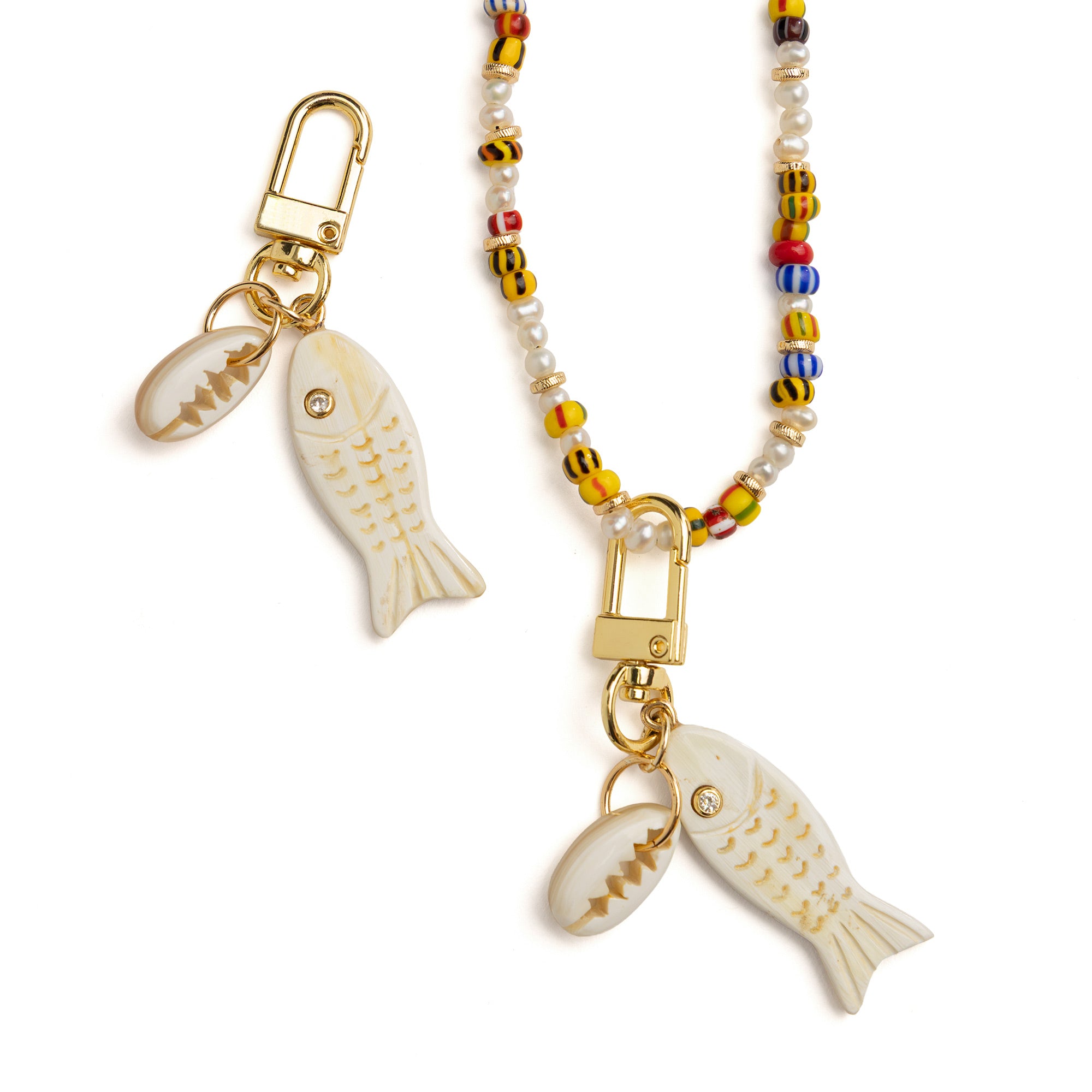 Lilly Sisto Exclusive Petite Fish and Cowrie Charm by Akola