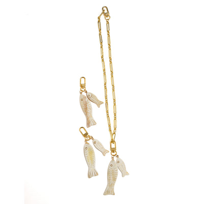Lilly Sisto x Akola double fish charm, alternate angle