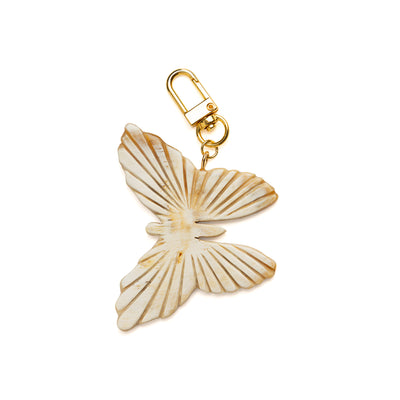 Alba large butterfly charm in hand-carved Ankole horn from Akola