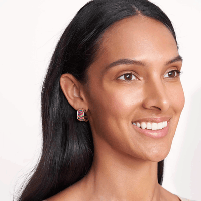 Rose Huggie Earring