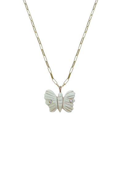 Mini Butterfly Horn Embellished Charm by Nicola Bathie