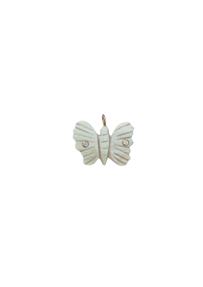 Mini Butterfly Horn Embellished Charm by Nicola Bathie