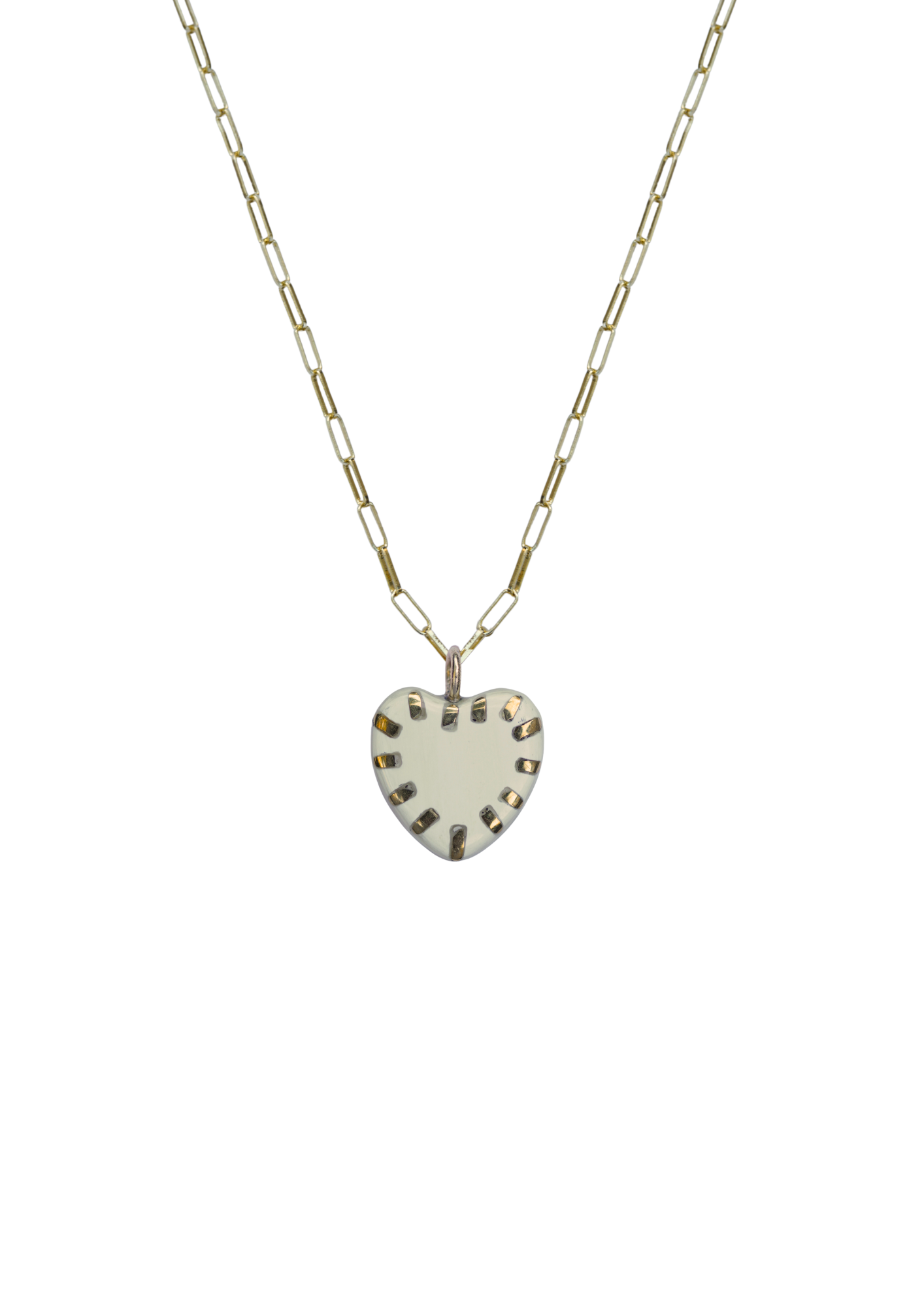Heart Horn and Brass Charm by Nicola Bathie