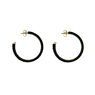 Medium Raffia Wrapped Hoop