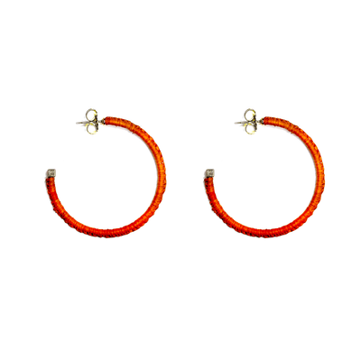 Medium Raffia Wrapped Hoop