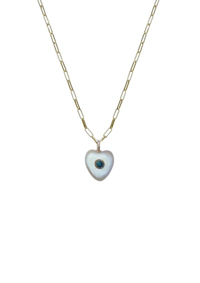 Mini Heart Embellished Horn Charm by Nicola Bathie