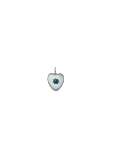 Mini Heart Embellished Horn Charm by Nicola Bathie