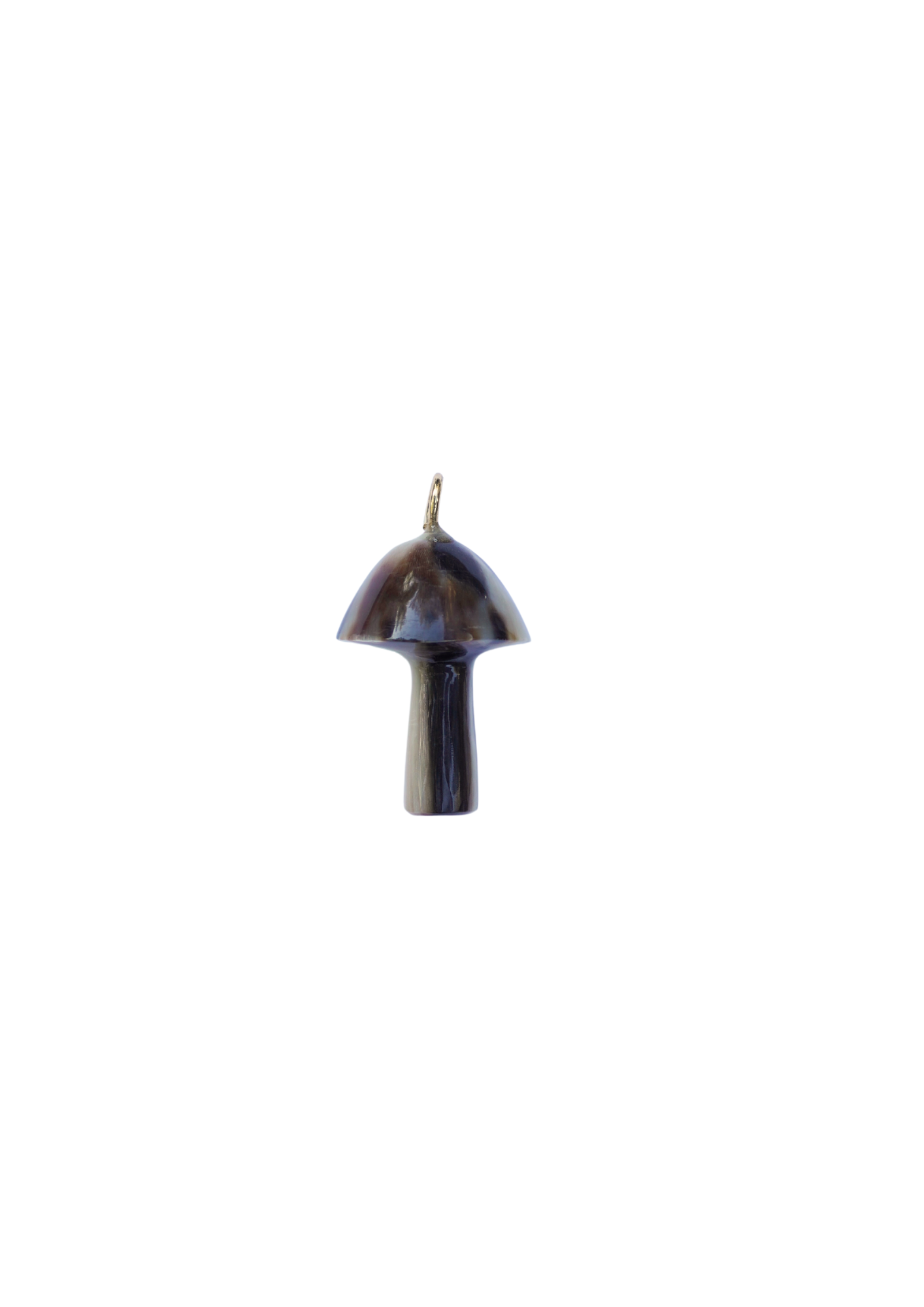Dark mushroom hanging pendant on a white background