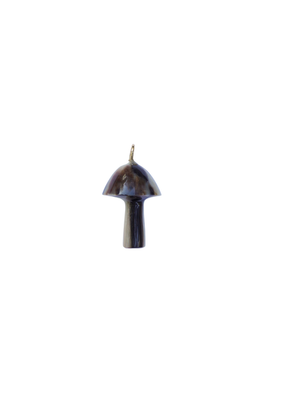 Dark mushroom hanging pendant on a white background