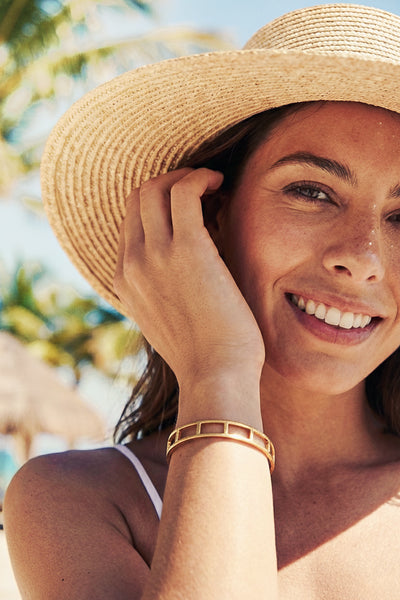 Cage Brass Bangle