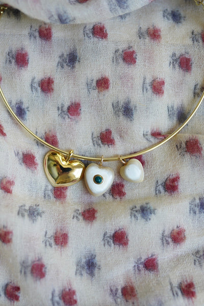 Mini Heart Embellished Horn Charm by Nicola Bathie