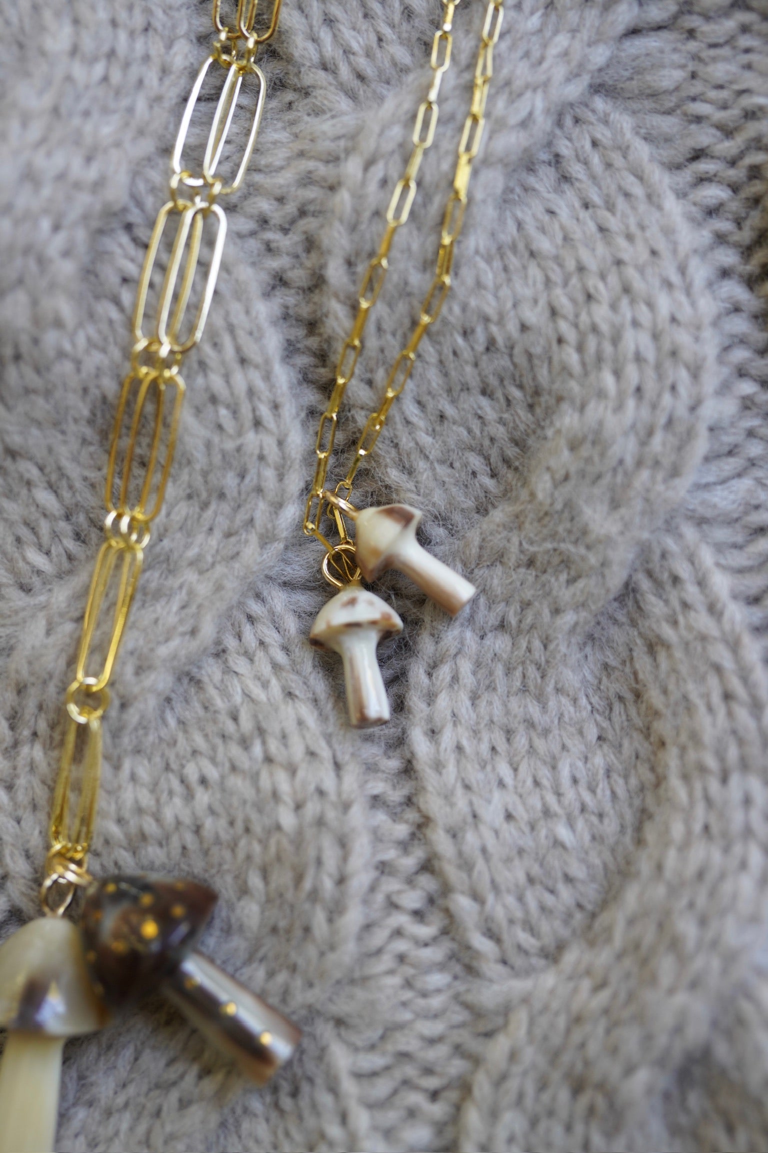 Mini Mushroom Horn Charm by Nicola Bathie
