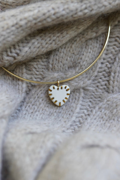 Heart Horn and Brass Charm by Nicola Bathie