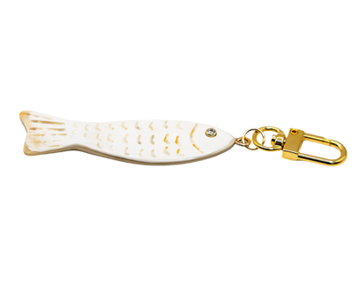 Lilly Sisto x Akola fish charm in hand-carved Ankole horn