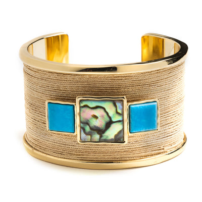 Acacia Abalone Cuff Bracelet