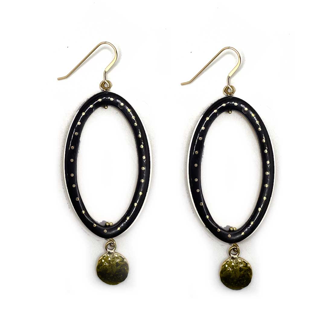 Kaya Oval Drop Earrings